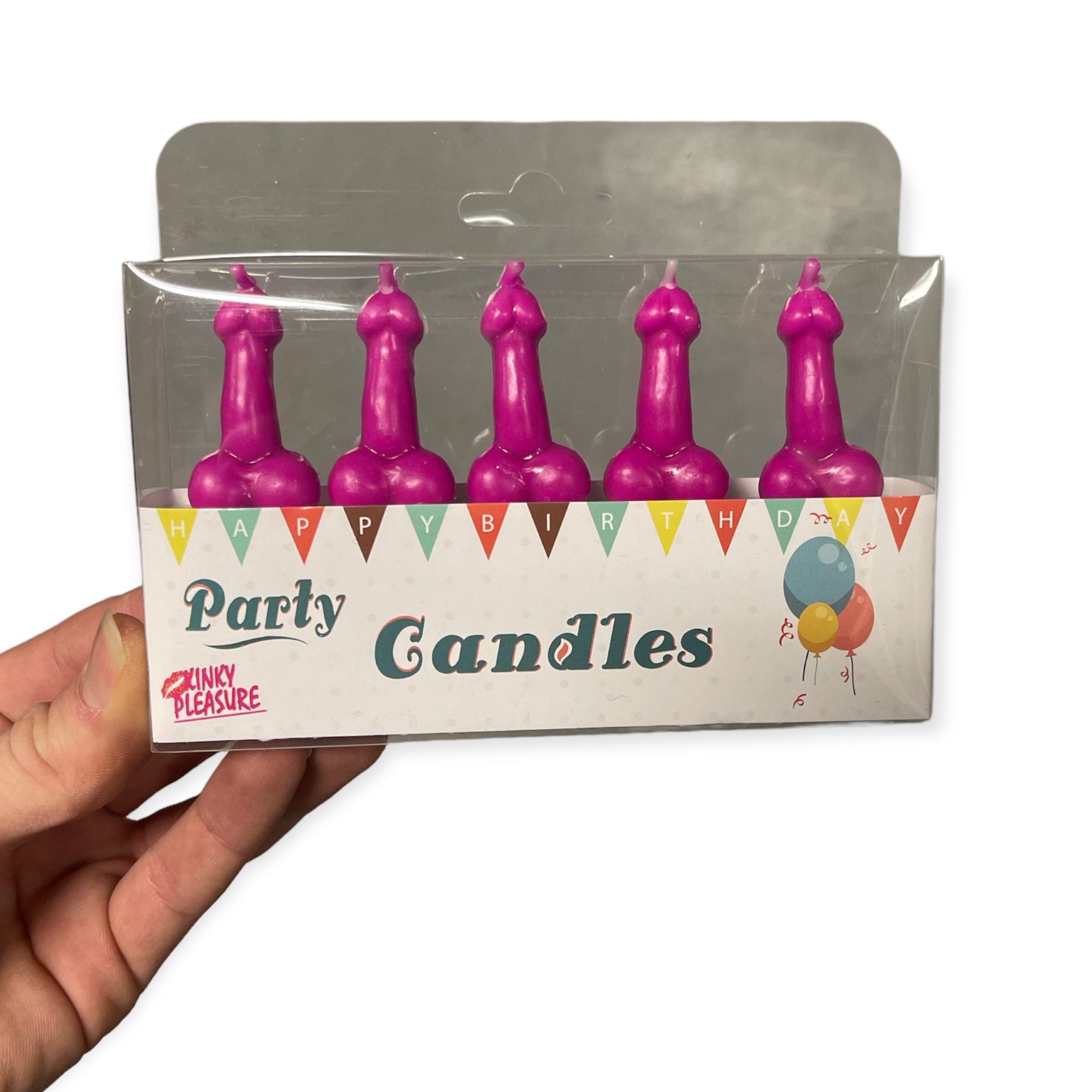 Świeczki-party penis candles 5pcs pack pink